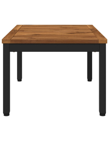 Tavolino da salotto Naturale e Nero 49 x 68,5 x 36 cm