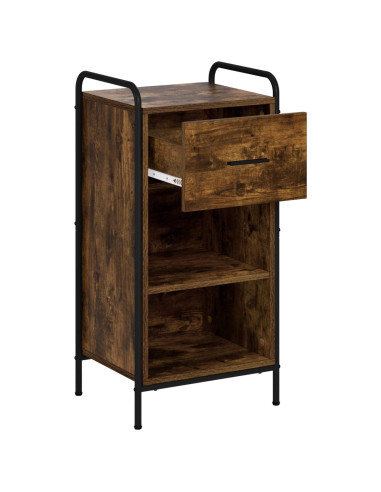 Credenza Rovere Fumo 97 x 33 x 81 cm Legno ingegnerizzato