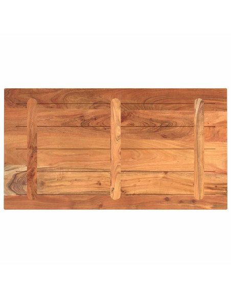 Piano Tavolo 100x50x2,5cm Rettangolare Legno Massello di Faggio