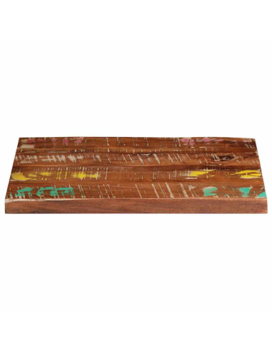 Piano Tavolo 60x50x2,5 cm Rettangolare in Massello di Recupero