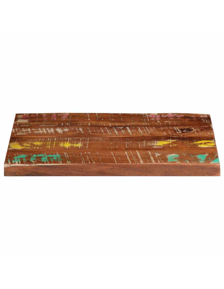 Piano Tavolo 60x50x2,5 cm Rettangolare in Massello di Recupero