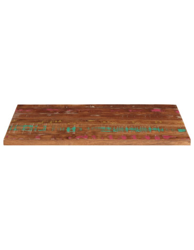 Piano Tavolo 110x50x2,5 cm Rettangolare in Massello di Recupero