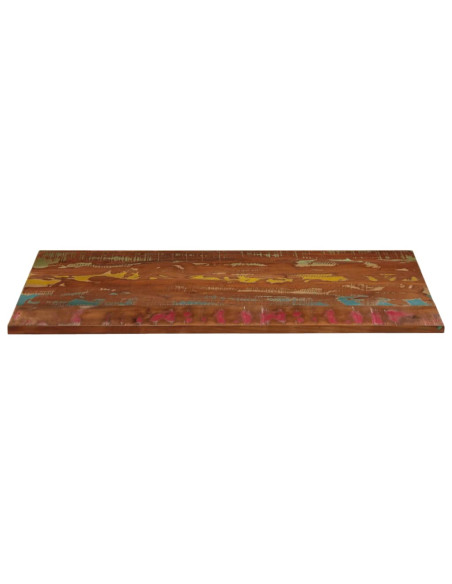 Piano Tavolo 140x50x2,5 cm Rettangolare in Massello di Recupero