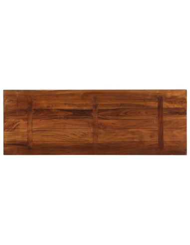 Piano Tavolo 140x50x2,5 cm Rettangolare in Massello di Recupero
