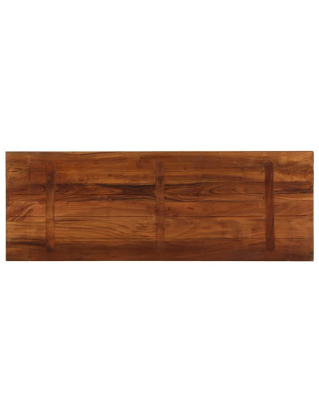 Piano Tavolo 140x50x2,5 cm Rettangolare in Massello di Recupero