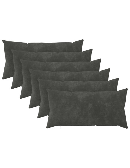 Federa 6 pcs HEERLEN Antracite 40 x 80 cm Fleece in microfibra