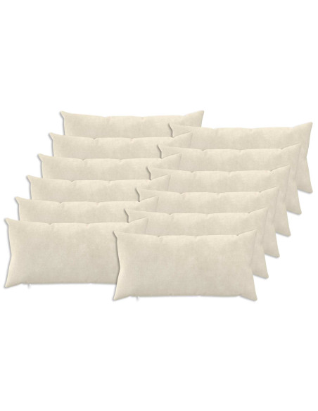 Federa 12 pcs HEERLEN Crema 40 x 80 cm Fleece in microfibra