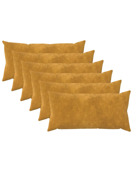 Federa 6 pcs HEERLEN Giallo 40 x 80 cm Fleece in microfibra