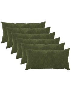 Federa 6 pcs HEERLEN Verde 40 x 80 cm Fleece in microfibra