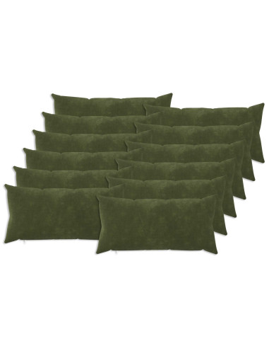 Federa 12 pcs HEERLEN Verde 40 x 80 cm Fleece in microfibra