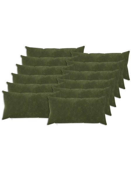 Federa 12 pcs HEERLEN Verde 40 x 80 cm Fleece in microfibra