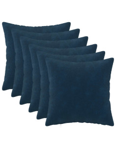 Federa 6 pcs HEERLEN Blu 35 x 35 cm Fleece in microfibra