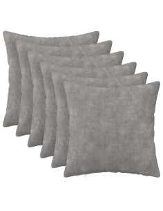 Federa 6 pcs HEERLEN Grigio Chiaro 35 x 35 cm