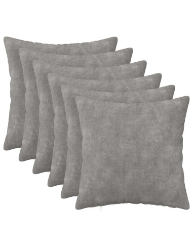 Federa 6 pcs HEERLEN Grigio Chiaro 35 x 35 cm