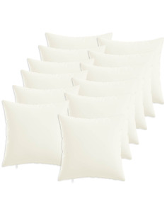 Federa 12 pz HEERLEN Bianco 40 x 40 cm Tessuto