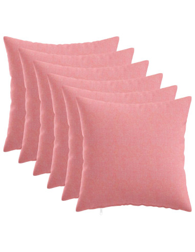 Federa 6 pz HEERLEN Rosa 40 x 40 cm Tessuto