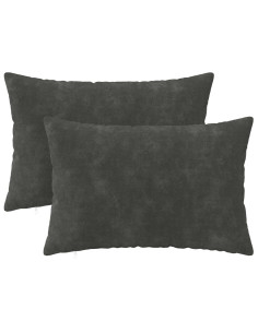 Federa 2 pcs HEERLEN Antracite 40 x 60 cm Fleece in microfibra