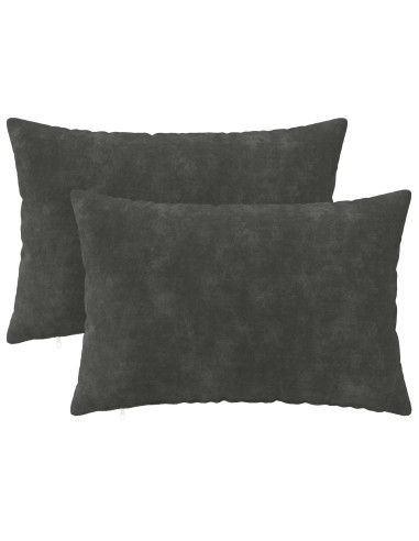 Federa 2 pcs HEERLEN Antracite 40 x 60 cm Fleece in microfibra