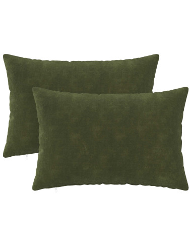 Federa 2 pcs HEERLEN Verde 40 x 60 cm Fleece in microfibra