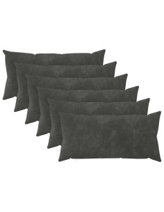 Federa 6 pcs HEERLEN Antracite 40 x 70 cm Fleece in microfibra
