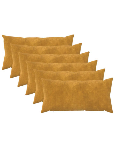 Federa 6 pcs HEERLEN Giallo 40 x 70 cm Fleece in microfibra