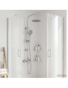 Sistema Doccia Cromato Acciaio Inox 21 x 48 x 112 cm