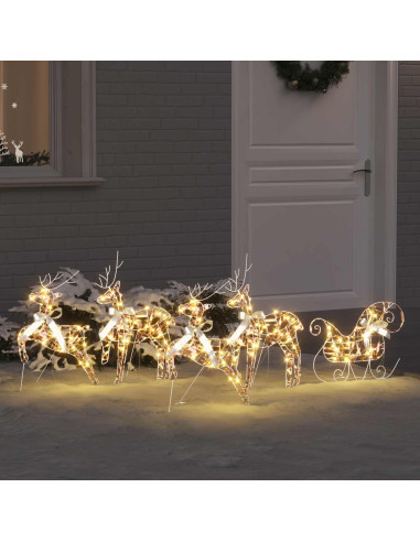 Renne LED 5 pz 40 LED Multicolore 42 x 15 x 64 cm PET