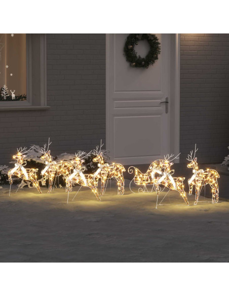 Renne LED 7 pz 40 LED Multicolore 42 x 15 x 64 cm PET