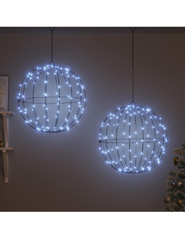 Palla 2 pz Bianco freddo 50 x 50 x 52 cm Metallo 320 LED