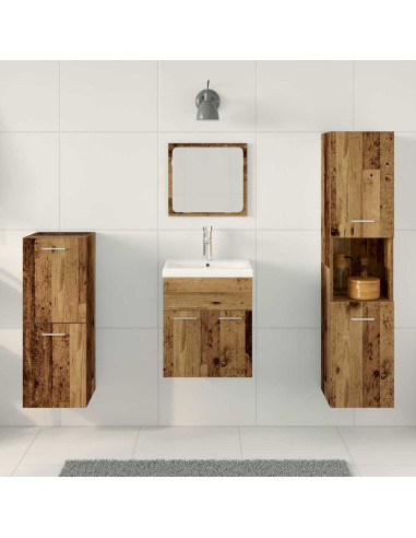Set di mobili per il bagno 5 pz Legno vecchio 41 x 38,5 x 46 cm