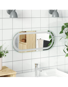 Specchio da bagno LED Trasparente 60 x 25 cm vetro temperato