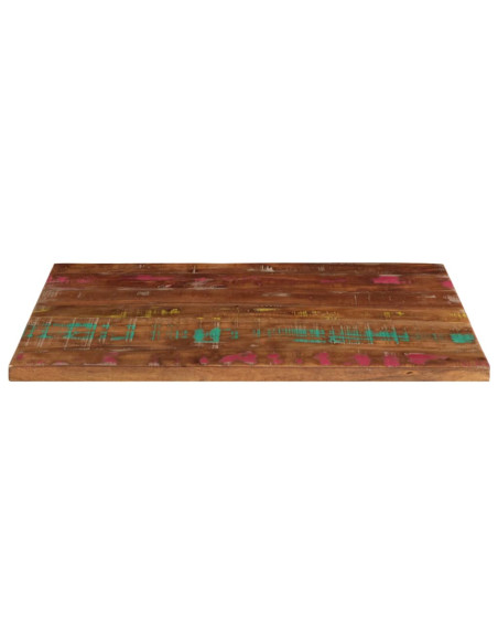 Piano Tavolo 90x70x1,5 cm Rettangolare in Massello di Recupero