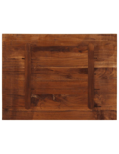 Piano Tavolo 90x70x1,5 cm Rettangolare in Massello di Recupero