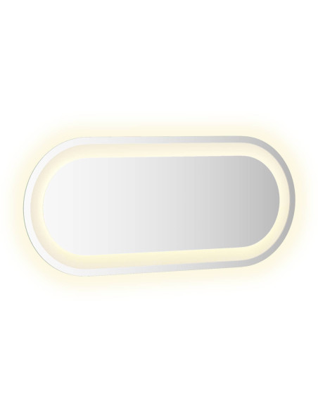 Specchio da bagno LED Trasparente 60 x 25 cm vetro temperato