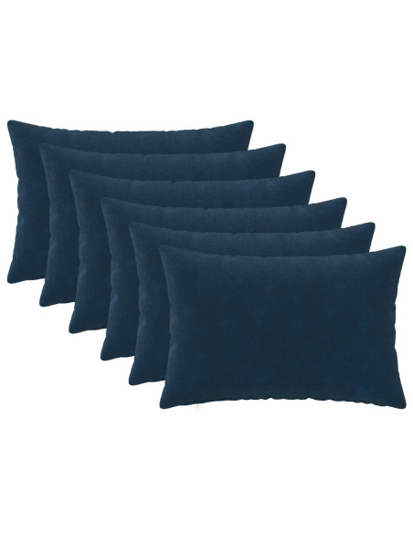 Federa 6 pcs HEERLEN Blu 30 x 50 cm Fleece in microfibra