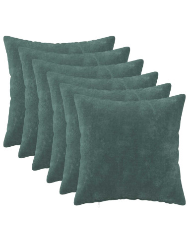 Federa 6 pcs HEERLEN Blu mare 35 x 35 cm Fleece in microfibra