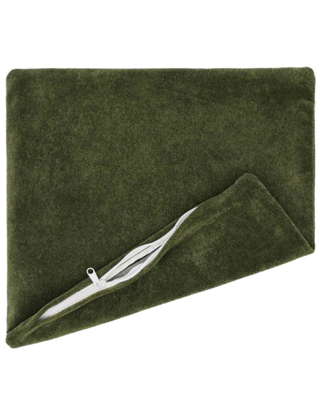 Federa 6 pcs HEERLEN Verde 35 x 35 cm Fleece in microfibra