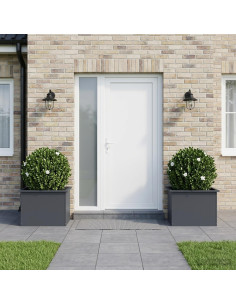 Fioriera da giardino con LED 2 pz Antracite 40 x 60 x 40 cm