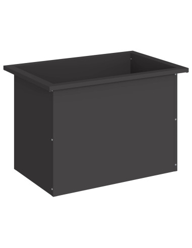 Fioriera da giardino con LED Nero 40 x 60 x 40 cm Acciaio