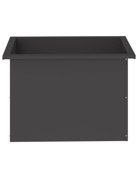 Fioriera da giardino con LED Nero 40 x 60 x 40 cm Acciaio