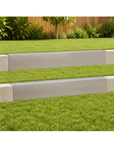 Profilo di copertura per giardino 2 pz 100 x 10 x 15 cm