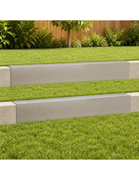 Profilo di copertura per giardino 2 pz 100 x 10 x 15 cm