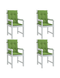 Cuscini Sedia Schiena Bassa 4 pz Verde Mélange 100x50x4 Tessuto