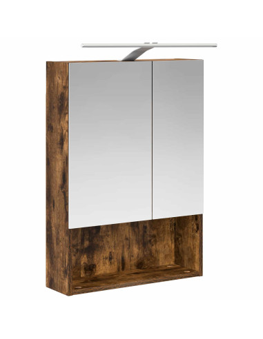 Set di Armadi da Bagno 5 pcs Rovere Fumo Legno ingegnerizzato