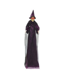 Strega parlante appesa di Halloween Viola 216 x 125 cm 2