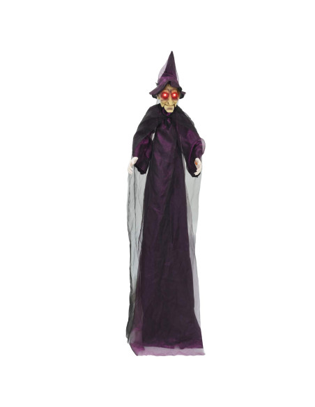 Strega parlante appesa di Halloween Viola 216 x 125 cm