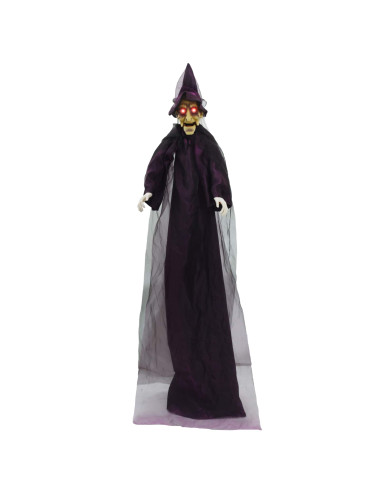 Strega parlante appesa di Halloween Viola 216 x 125 cm