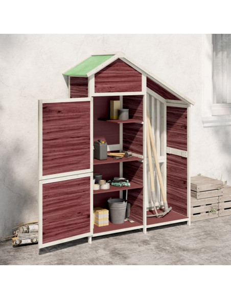 Rimessa da Giardino Moka 120x53,5x170 cm Legno Massello di Pino