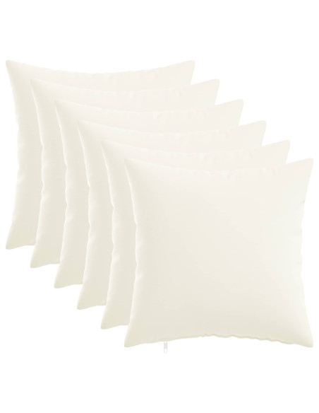 Federa 6 pz HEERLEN Bianco 30 x 30 cm Tessuto