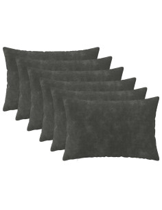 Federa 6 pcs HEERLEN Antracite 30 x 50 cm Fleece in microfibra